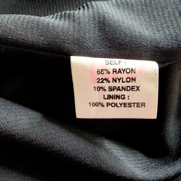 Kay Unger Black Ruffled Neckline Cocktail Dress Sleeveless Classic Lined - Picture 5 of 6